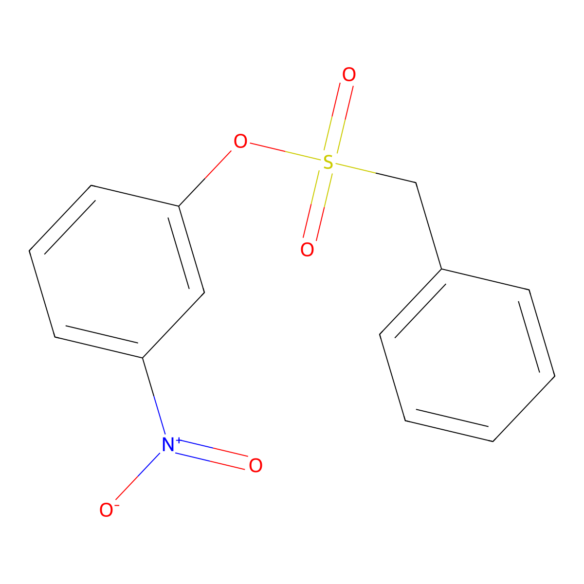 Benzenemethanesulfonic acid, 3-nitrophenyl ester molecular structure, CAS 56620-17-8