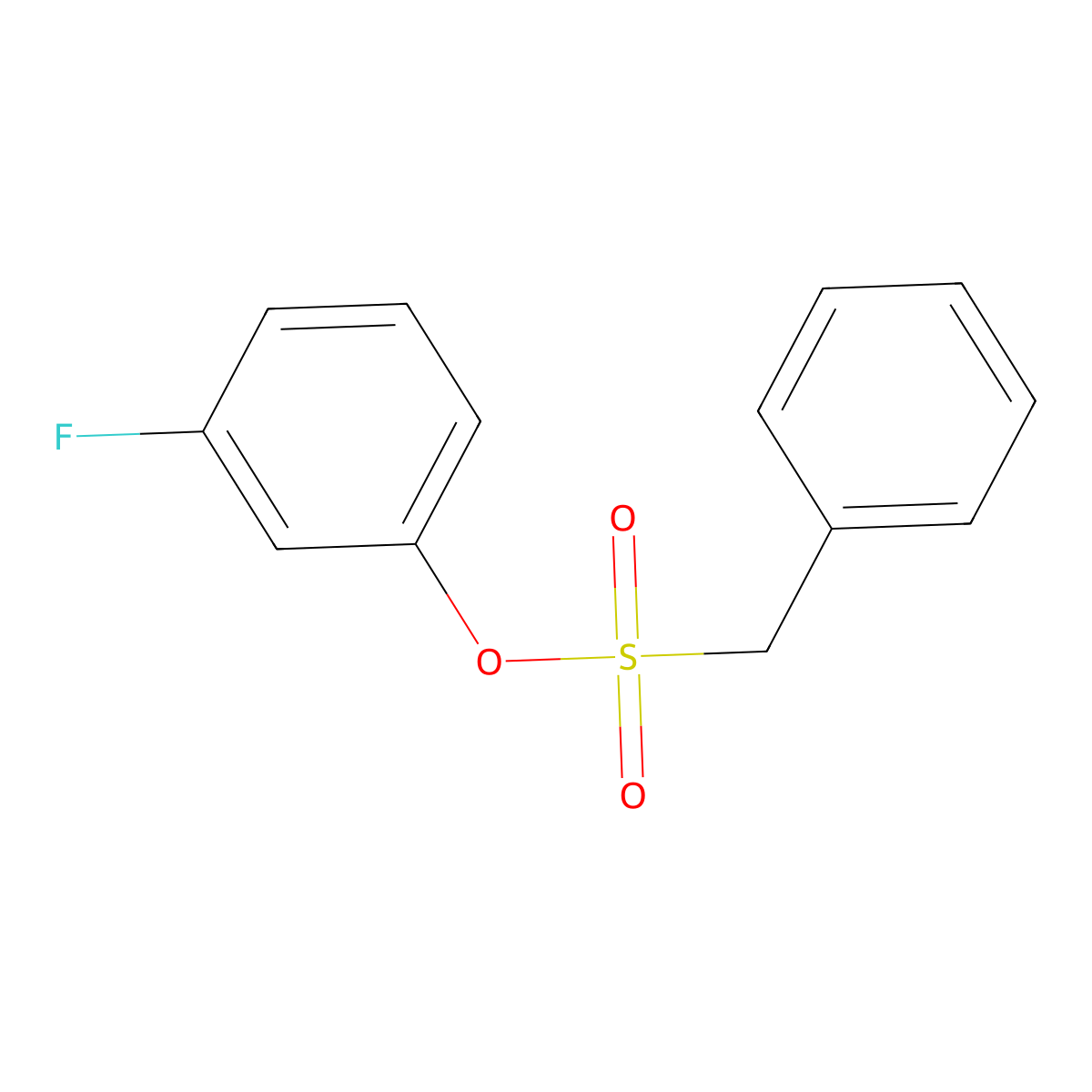 Benzenemethanesulfonic acid, 3-fluorophenyl ester molecular structure, CAS 56620-18-9