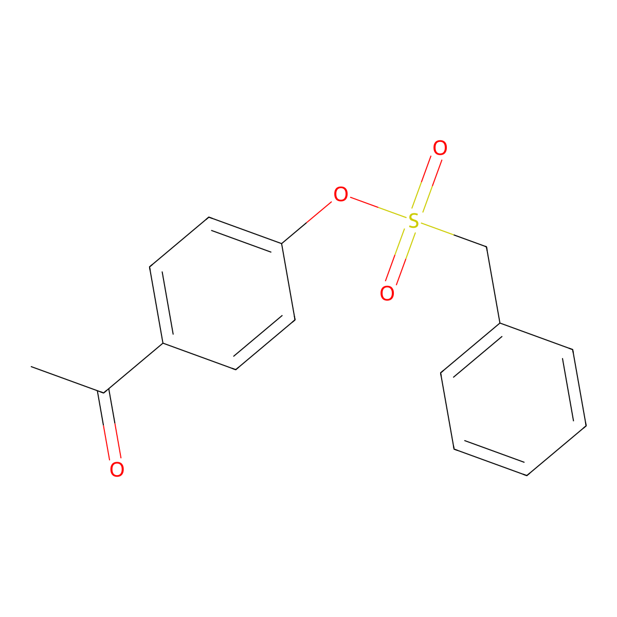 Benzenemethanesulfonic acid, 4-acetylphenyl ester molecular structure, CAS 56620-19-0