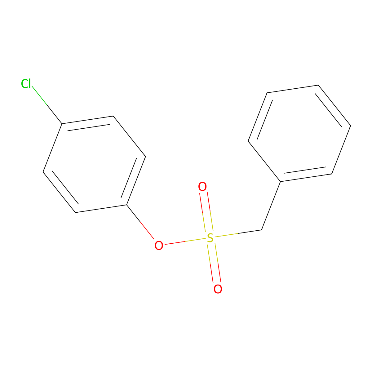 Benzenemethanesulfonic acid, 4-chlorophenyl ester molecular structure, CAS 56620-21-4