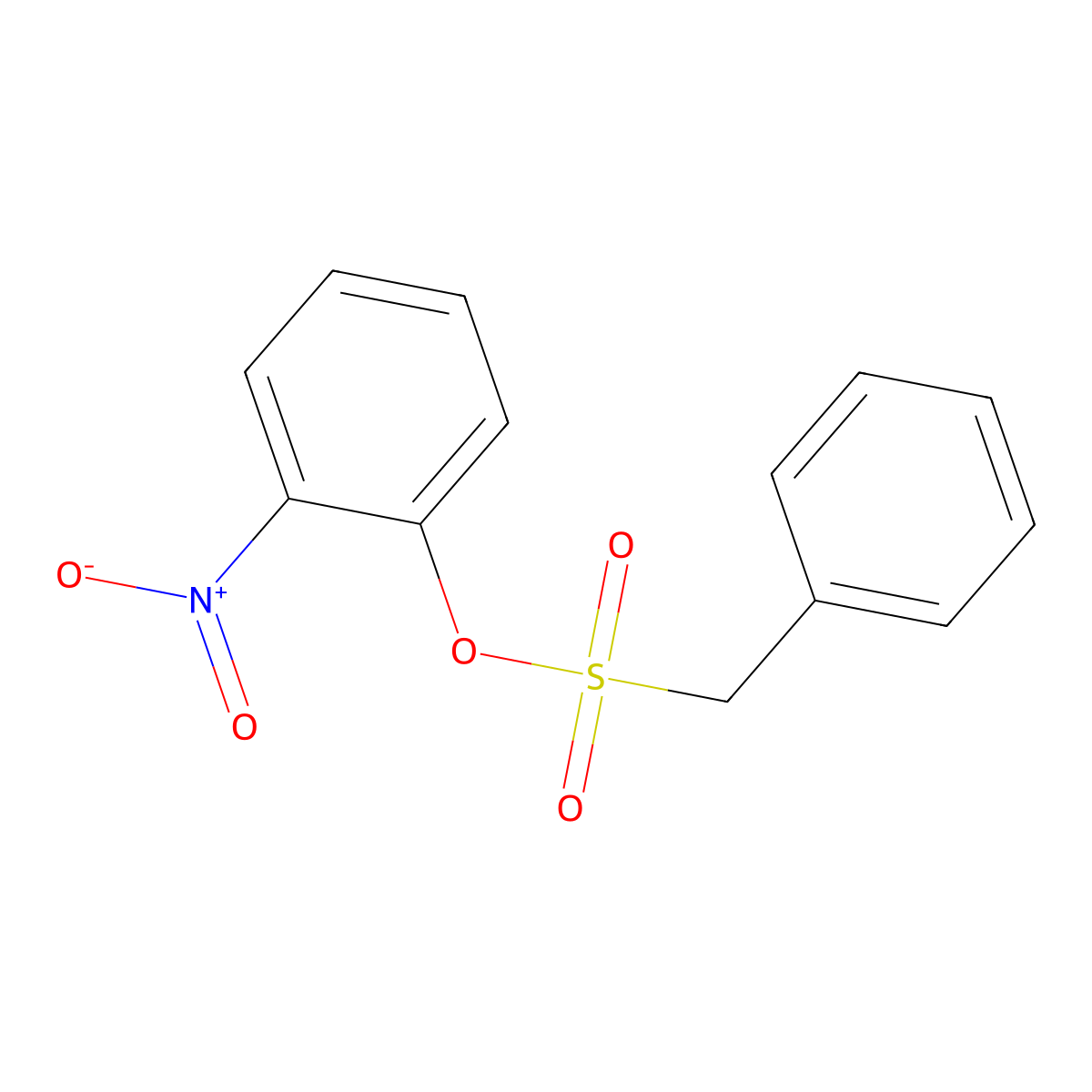 Benzenemethanesulfonic acid, 2-nitrophenyl ester molecular structure, CAS 56620-23-6