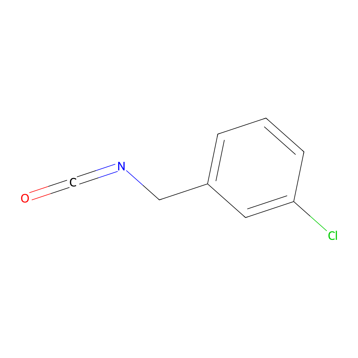 1-Chloro-3-(isocyanatomethyl)benzene molecular structure, CAS 56620-45-2