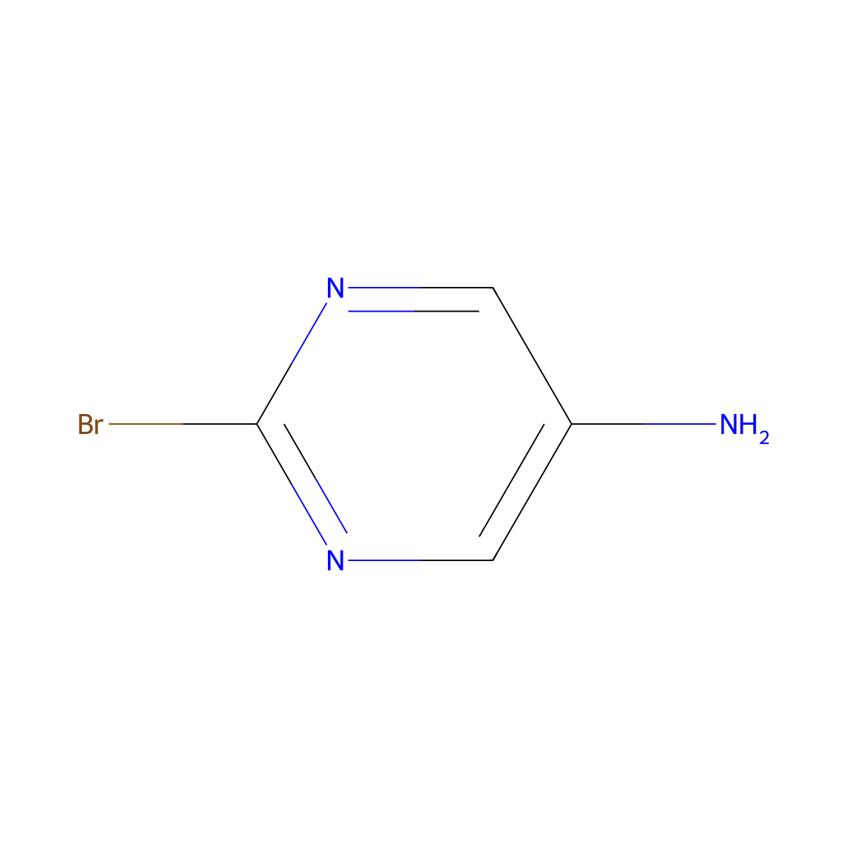 2-Bromopyrimidin-5-amine molecular structure, CAS 56621-91-1
