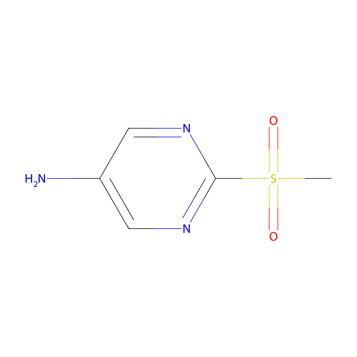 2-Methanesulfonylpyrimidin-5-amine molecular structure, CAS 56621-92-2