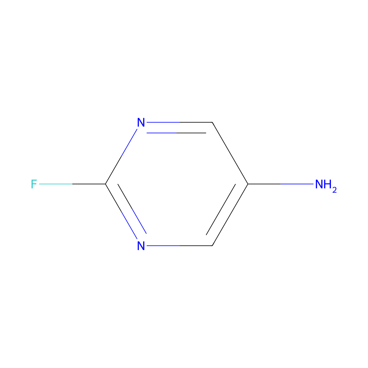 2-Fluoropyrimidin-5-amine molecular structure, CAS 56621-95-5