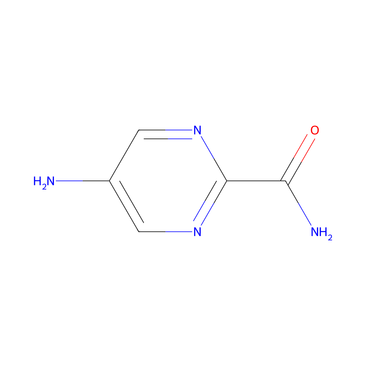 5-Aminopyrimidine-2-carboxamide molecular structure, CAS 56621-97-7
