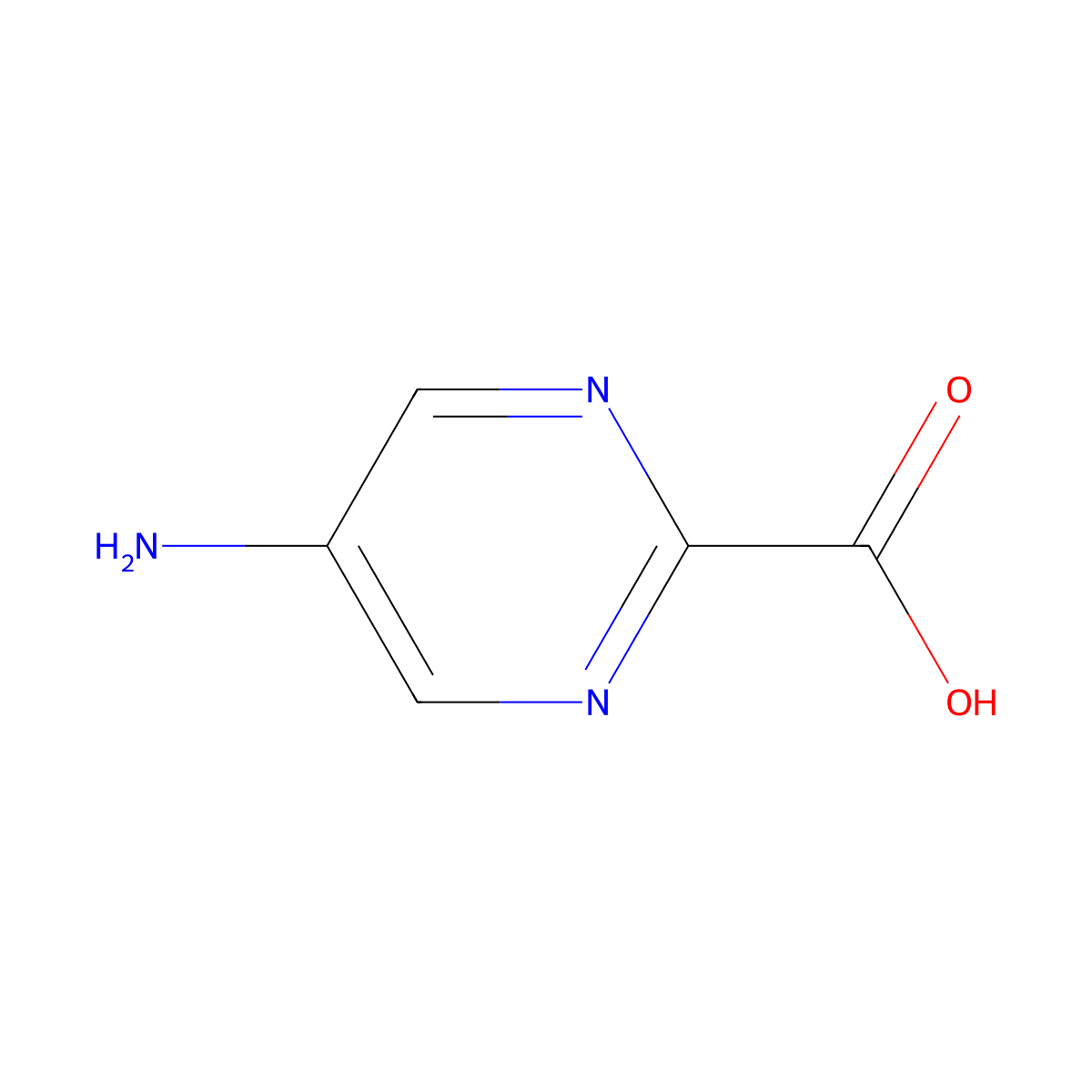 5-Aminopyrimidine-2-carboxylic Acid molecular structure, CAS 56621-98-8