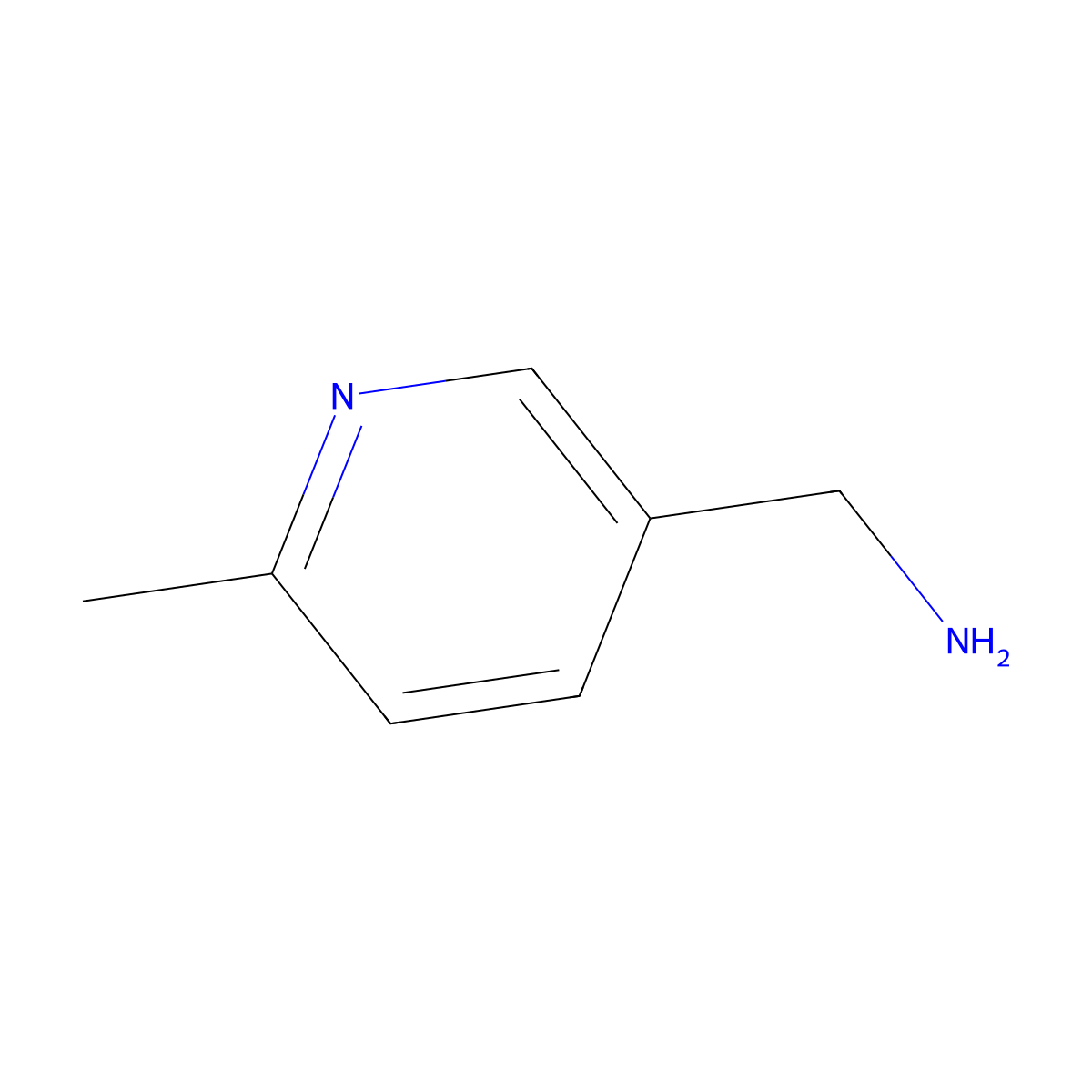 (6-Methylpyridin-3-yl)methanamine molecular structure, CAS 56622-54-9