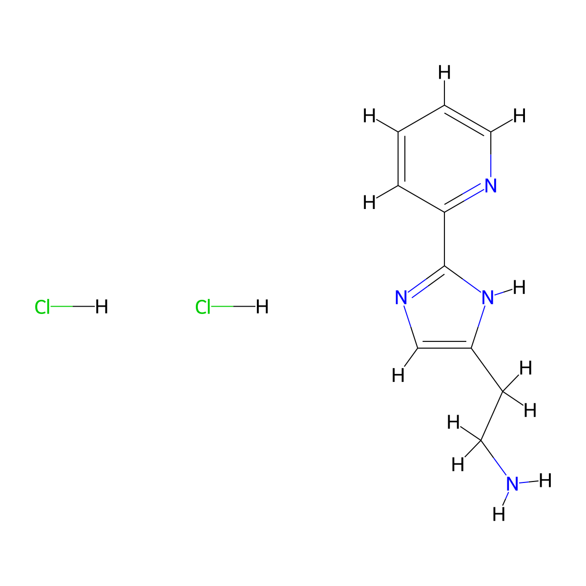 2-(2-(Pyridin-2-yl)-1H-imidazol-4-yl)ethan-1-amine dihydrochloride molecular structure, CAS 56624-07-8