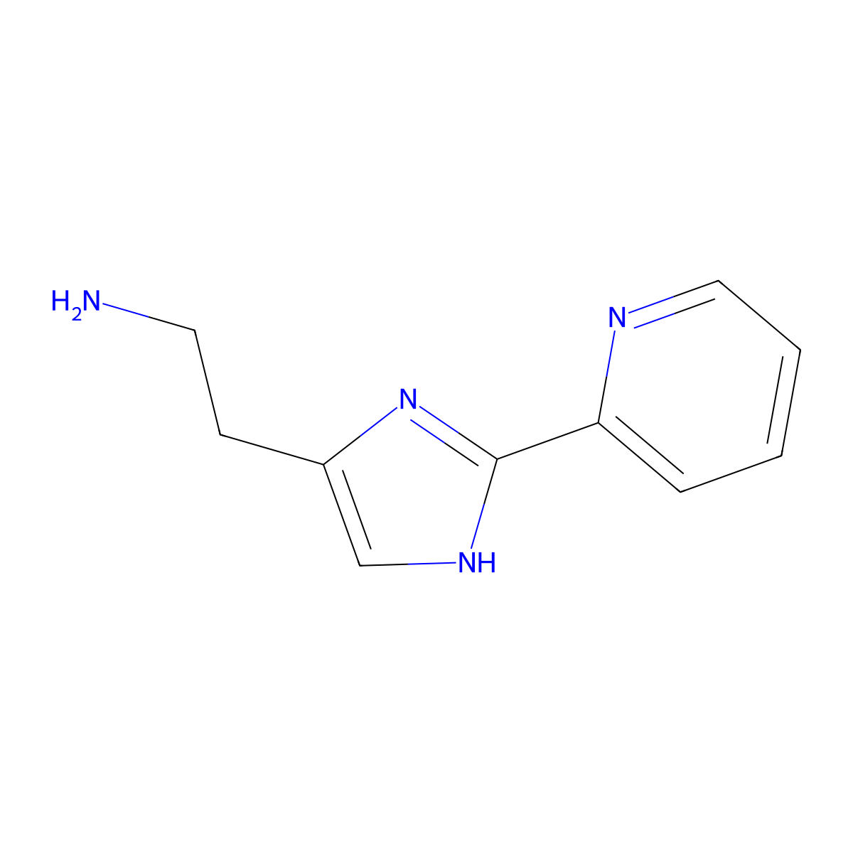 2-(2-Pyridinyl)-1H-imidazole-5-ethanamine molecular structure, CAS 56624-08-9