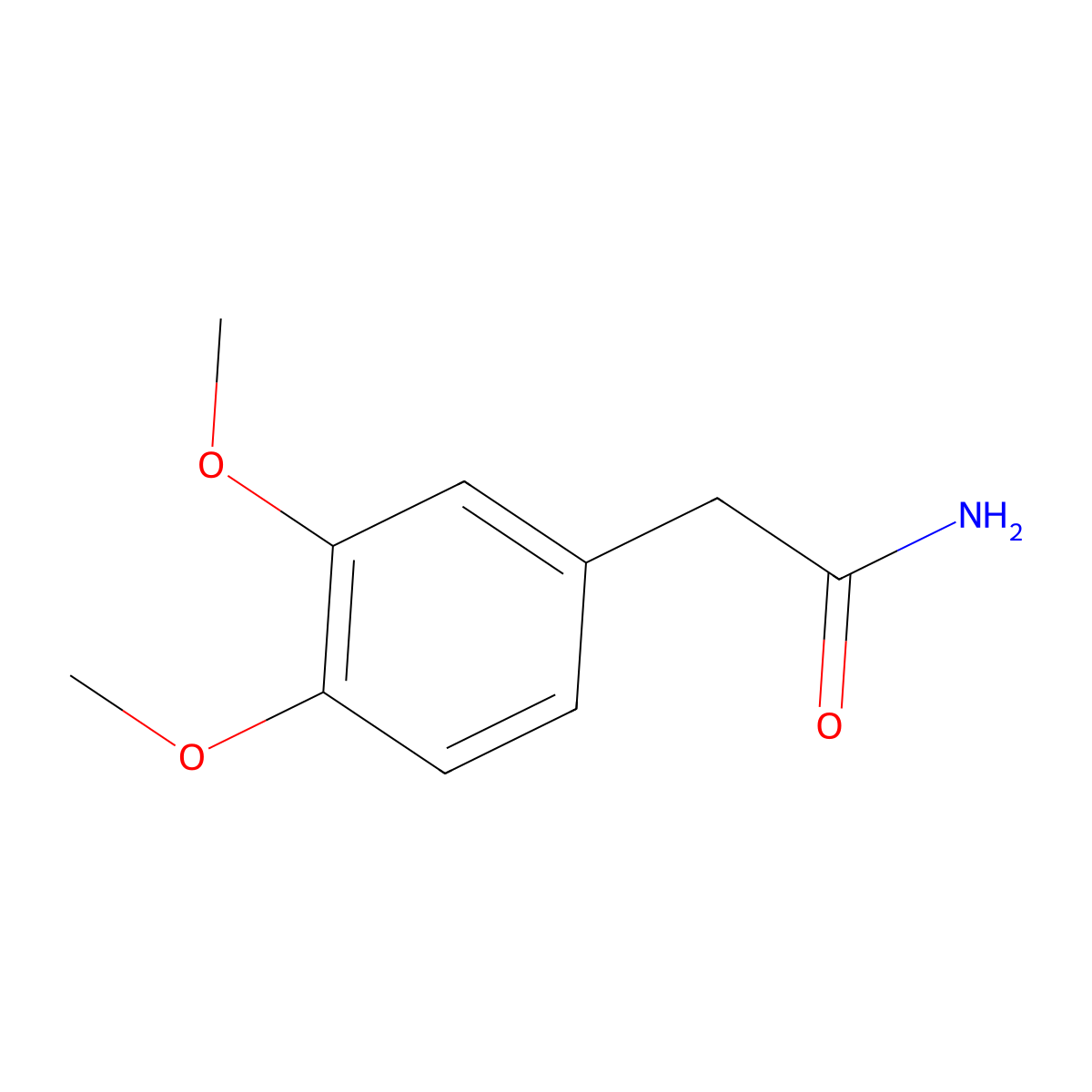2-(3,4-Dimethoxyphenyl)acetamide molecular structure, CAS 5663-56-9