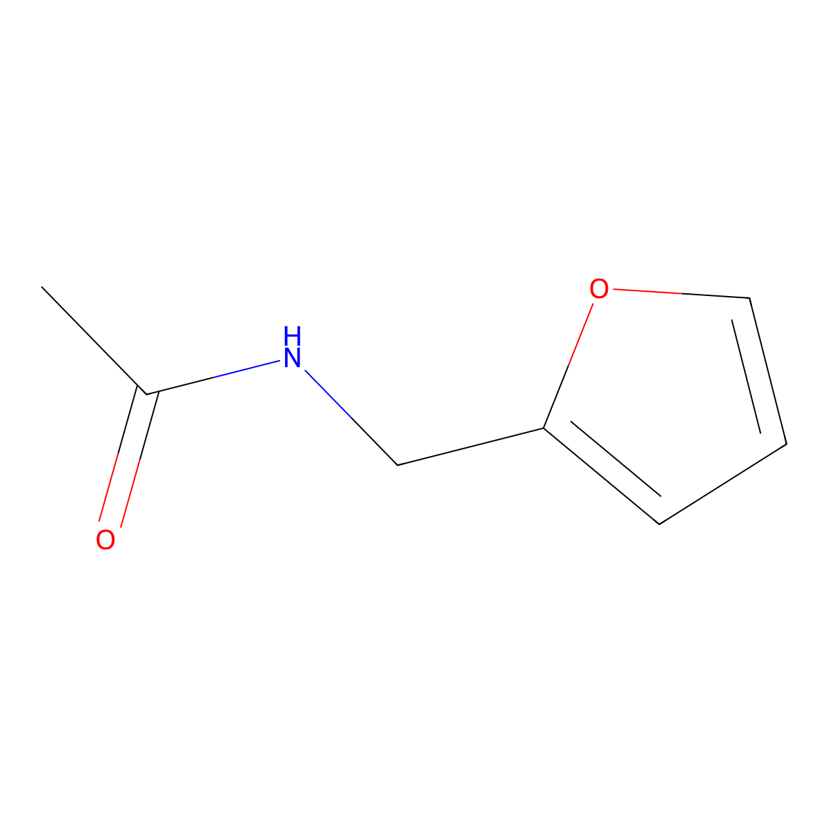 N-((furan-2-yl)methyl)acetamide molecular structure, CAS 5663-62-7