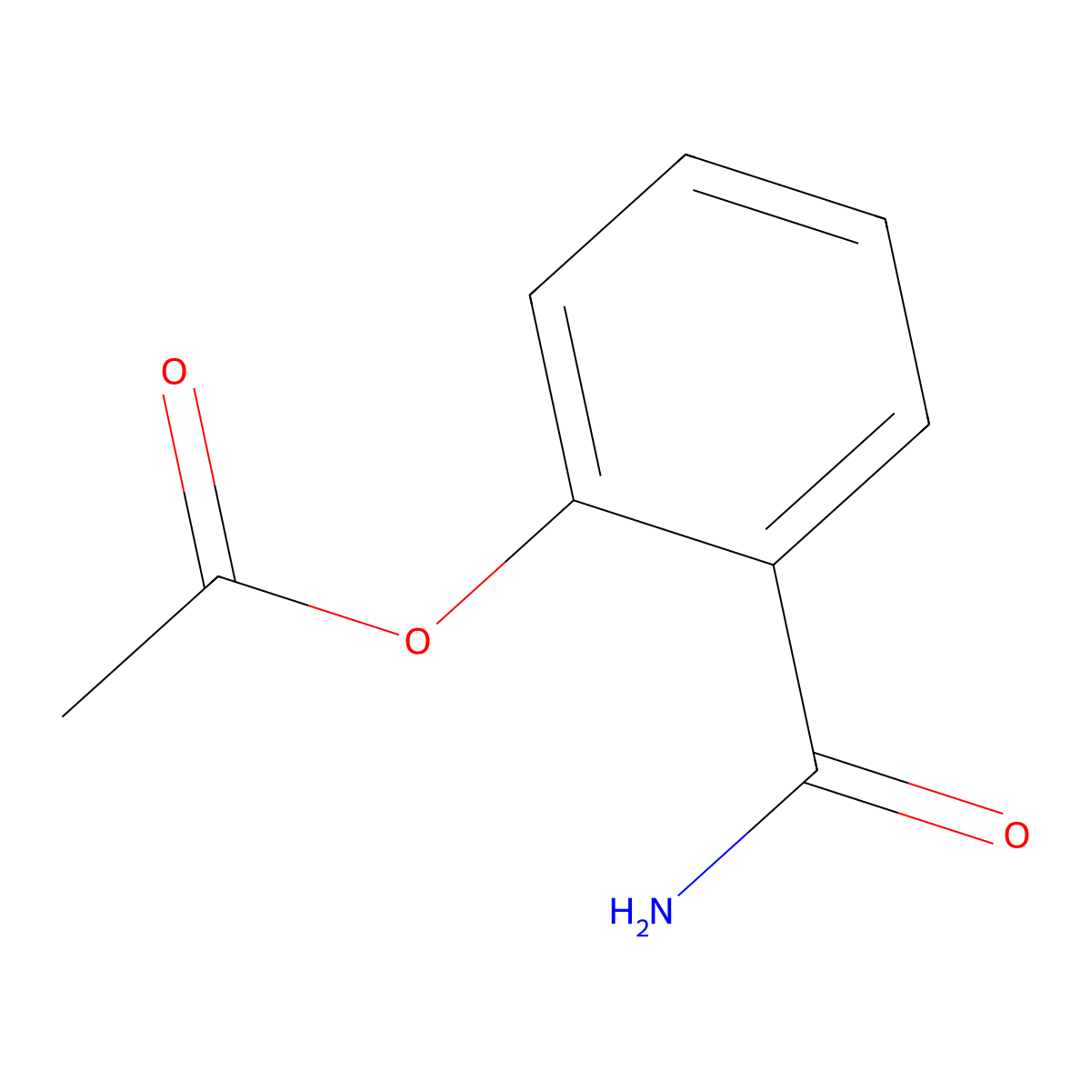 2-(Acetyloxy)benzamide molecular structure, CAS 5663-71-8