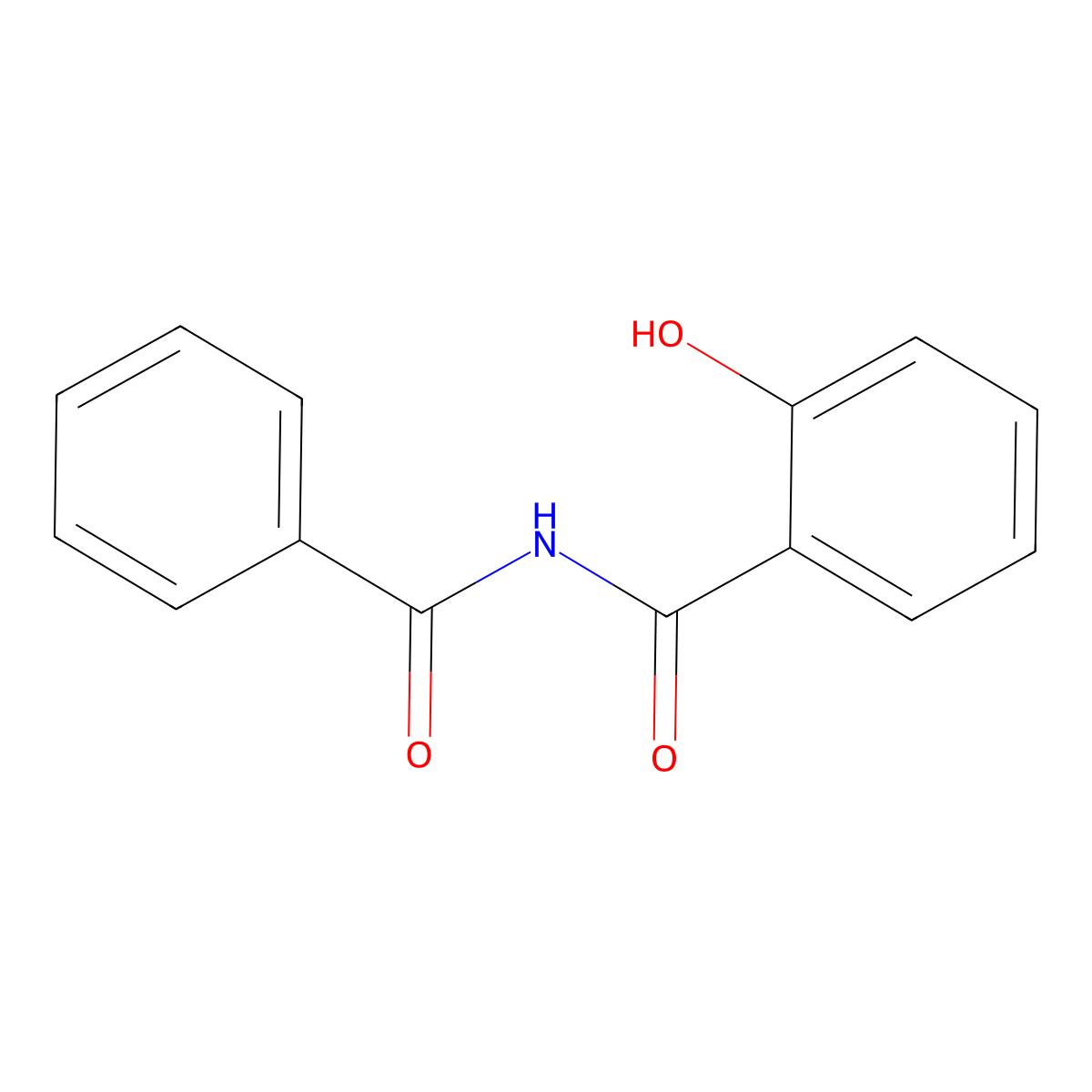 N-Benzoyl-2-hydroxybenzamide molecular structure, CAS 5663-74-1