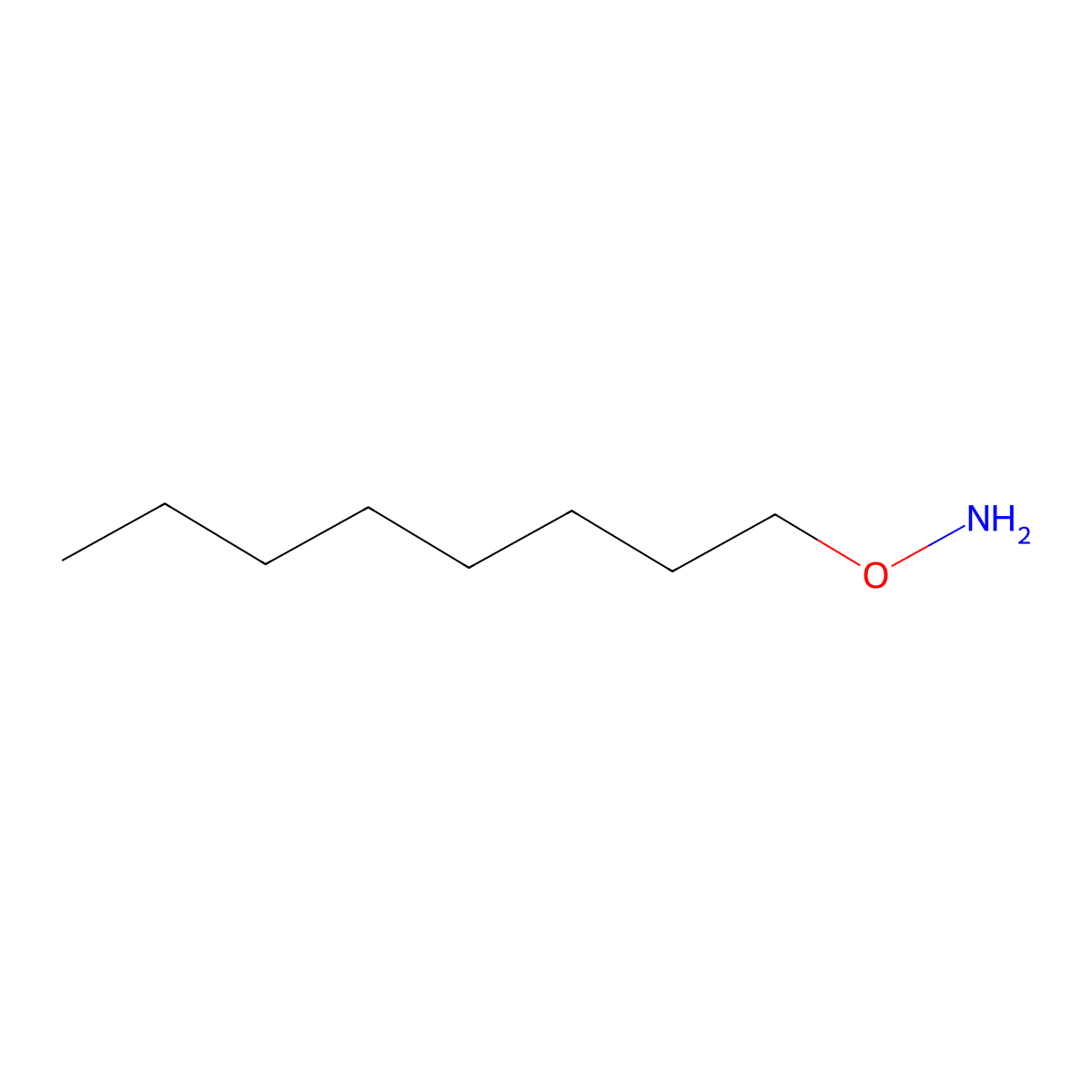 O-octylhydroxylamine molecular structure, CAS 5663-93-4