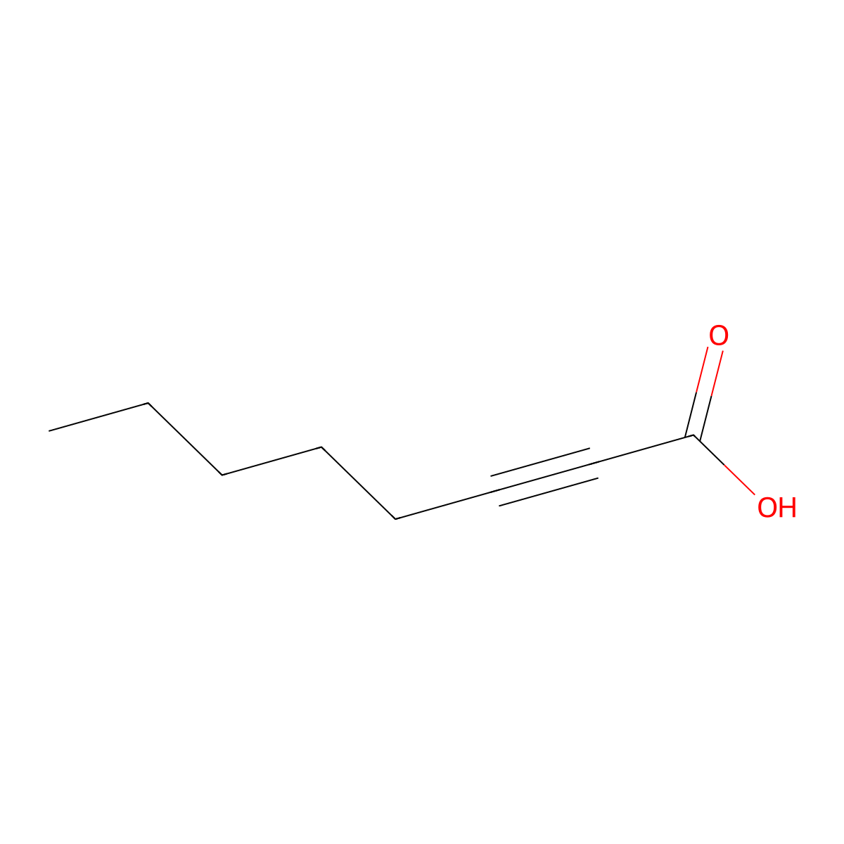 2-Octynoic acid molecular structure, CAS 5663-96-7