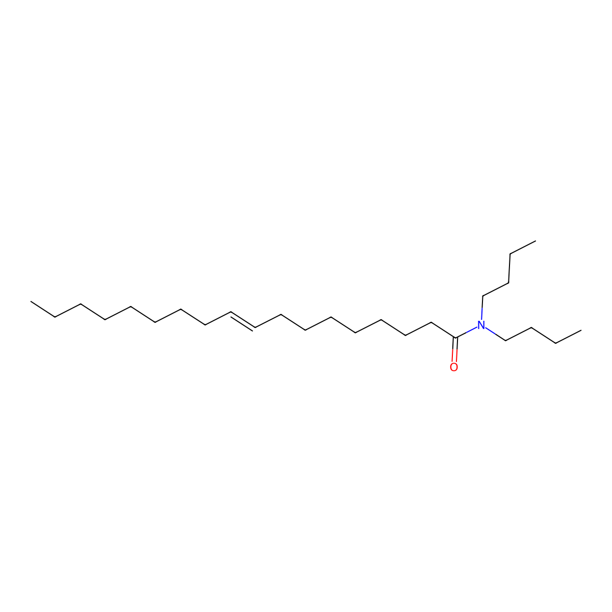 N,N-Dibutyl-9-octadecenamide molecular structure, CAS 56630-41-2