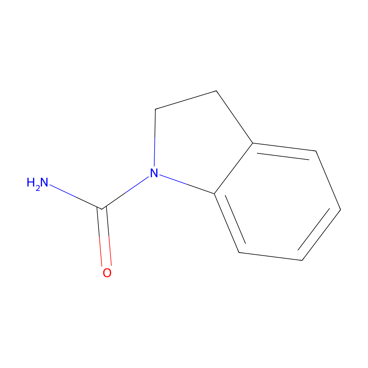 2,3-dihydro-1H-indole-1-carboxamide molecular structure, CAS 56632-33-8