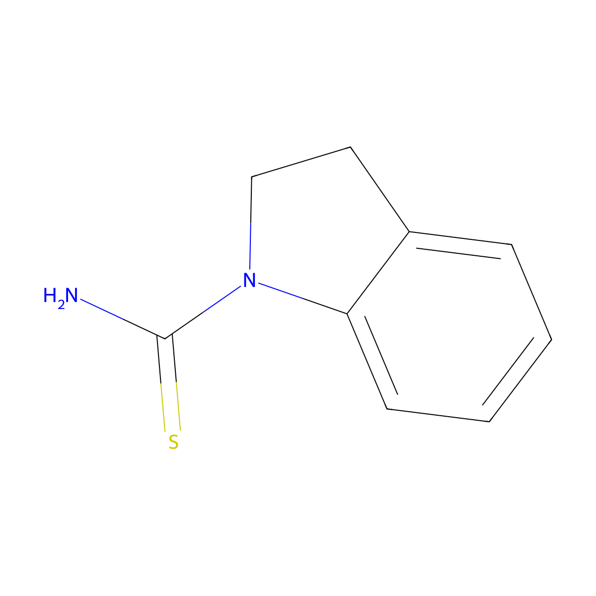 Indoline-1-carbothioamide molecular structure, CAS 56632-37-2