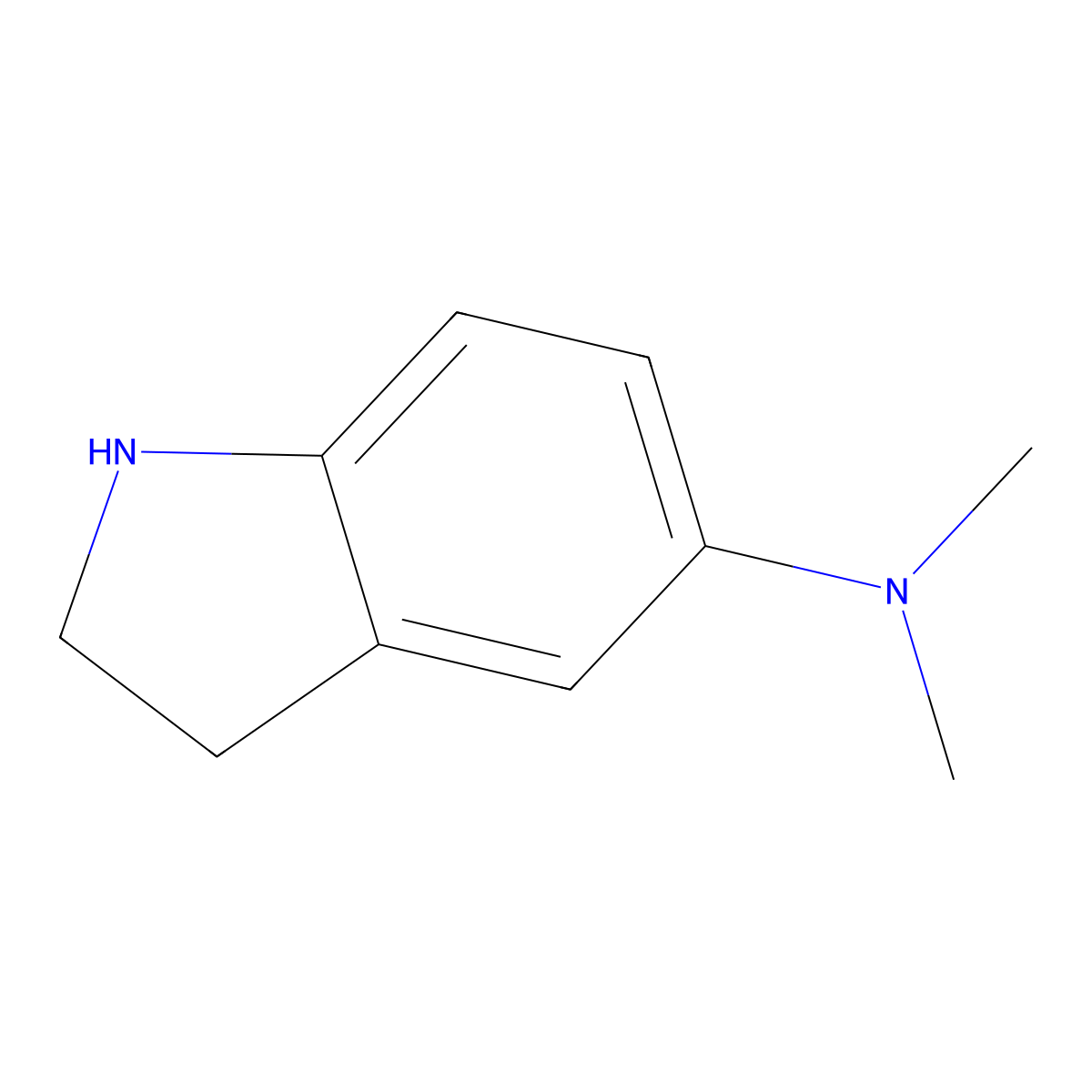 N,N-Dimethylindolin-5-amine molecular structure, CAS 56632-38-3