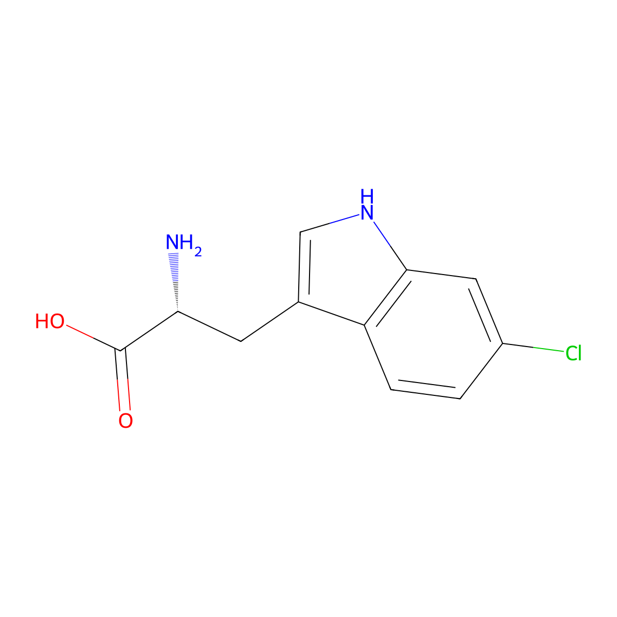 6-Chloro-D-tryptophan molecular structure, CAS 56632-86-1