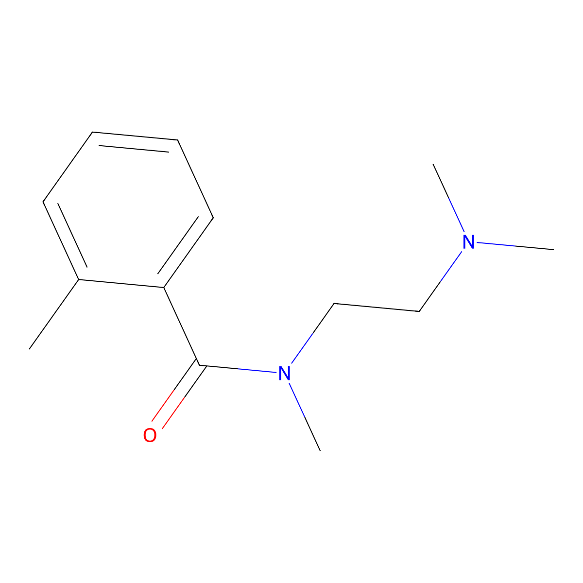 N-[2-(dimethylamino)ethyl]-N,2-dimethylbenzamide molecular structure, CAS 56635-61-1