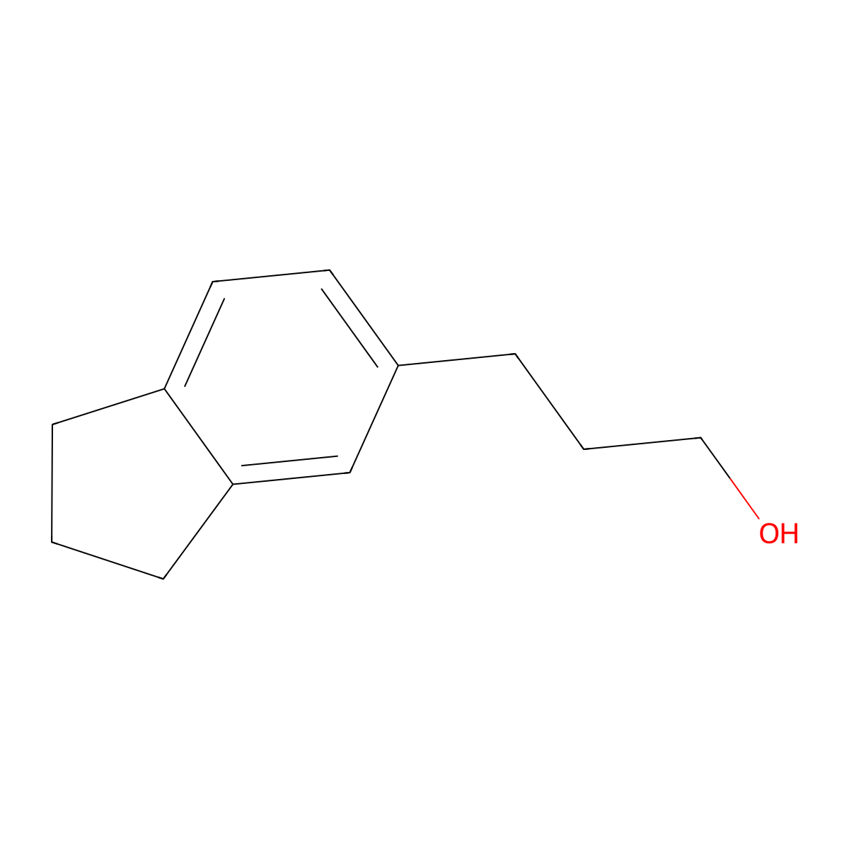 3-(2,3-dihydro-1H-inden-5-yl)propan-1-ol molecular structure, CAS 56635-78-0