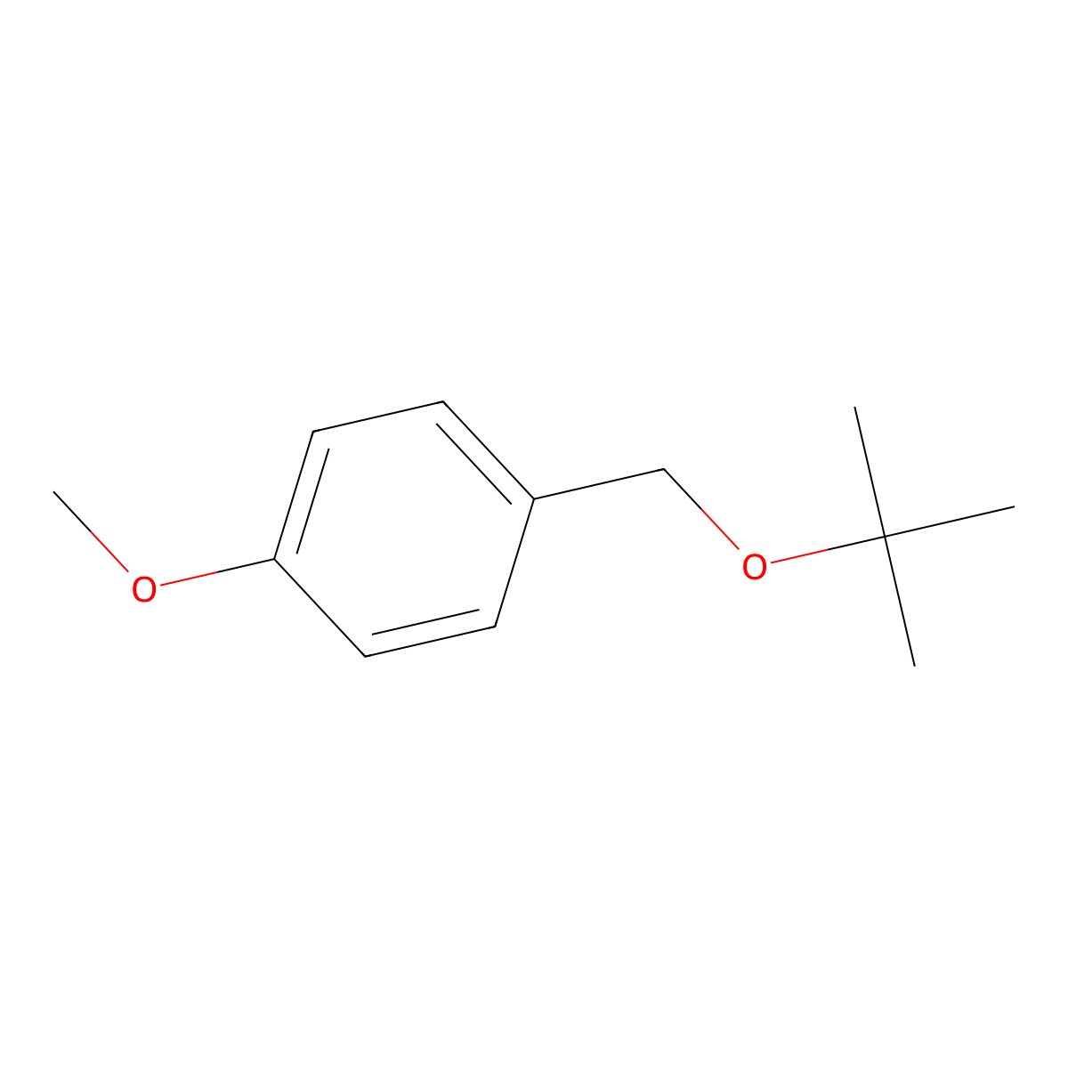 Benzene, 1-[(1,1-dimethylethoxy)methyl]-4-methoxy- molecular structure, CAS 56636-80-7