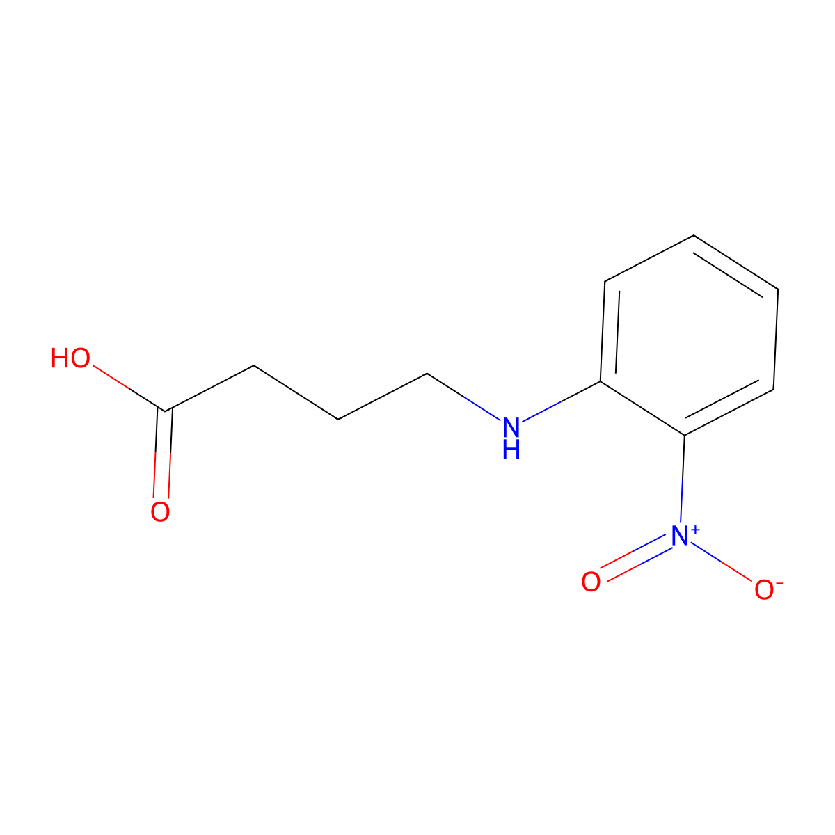 4-[(2-nitrophenyl)amino]butanoic Acid molecular structure, CAS 56636-90-9