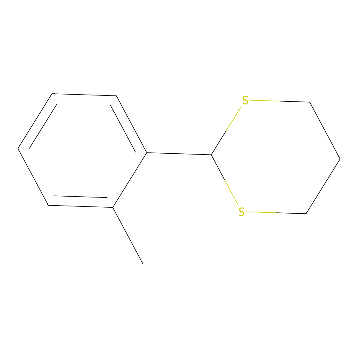 2-(2-Methylphenyl)-1,3-dithiane molecular structure, CAS 56637-46-8