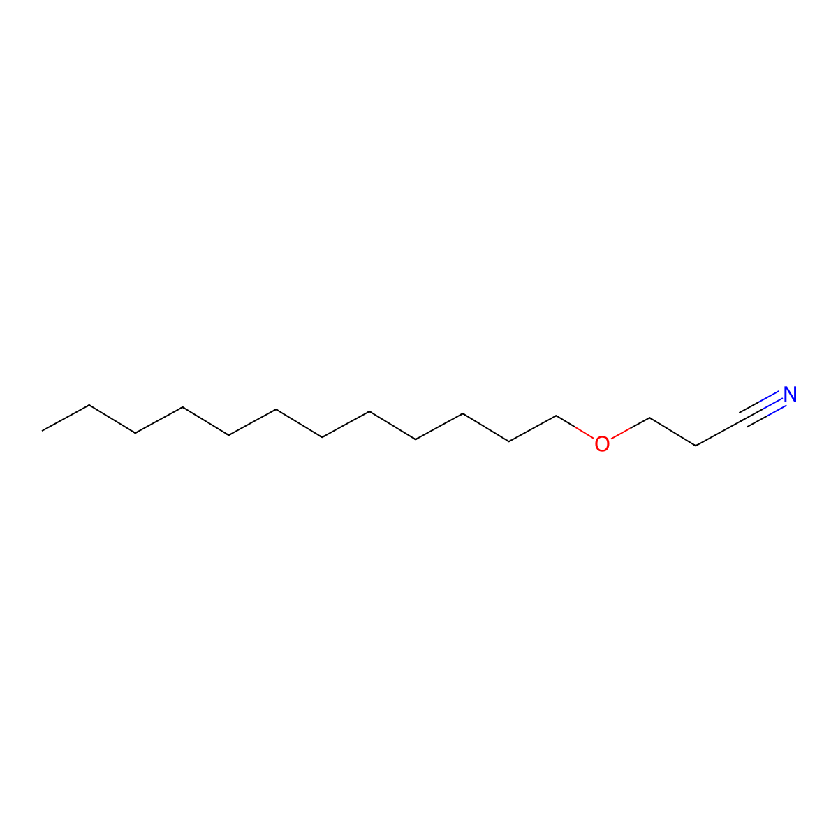 Propanenitrile, 3-(dodecyloxy)- molecular structure, CAS 56637-94-6