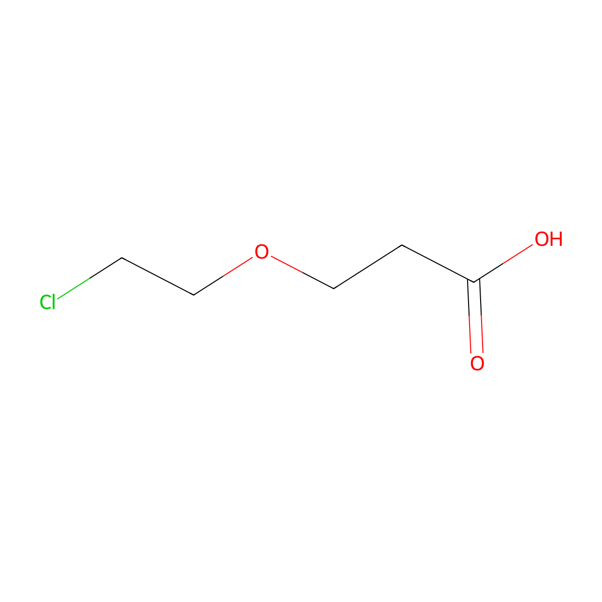 3-(2-Chloroethoxy)propanoic acid molecular structure, CAS 56638-07-4