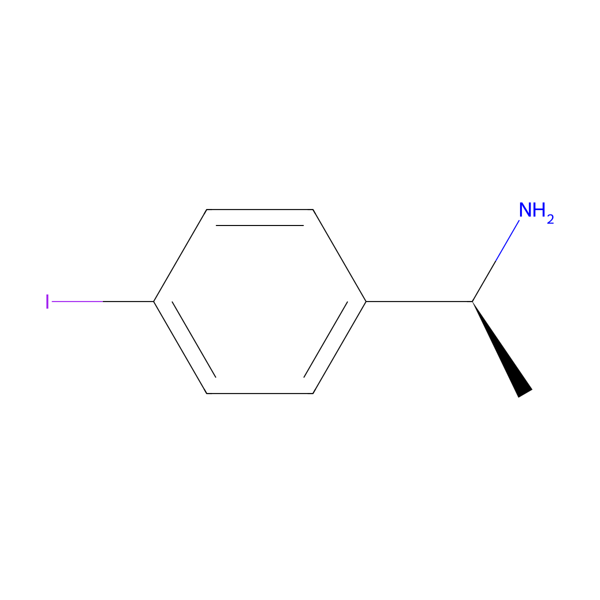 (S)-1-(4-iodophenyl)ethanamine molecular structure, CAS 56639-48-6