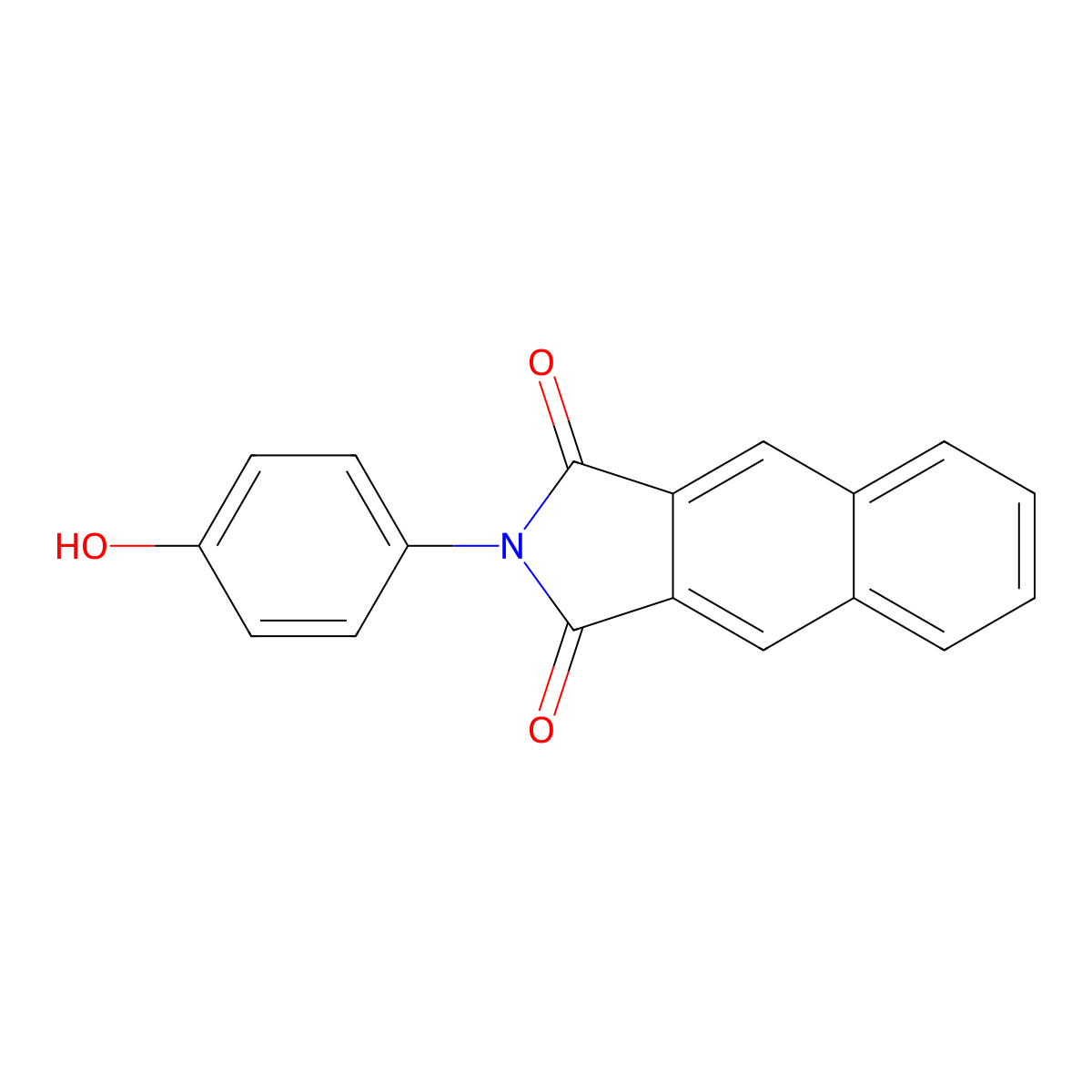 2-(4-Hydroxyphenyl)benzo[f]isoindole-1,3-dione molecular structure, CAS 5664-73-3