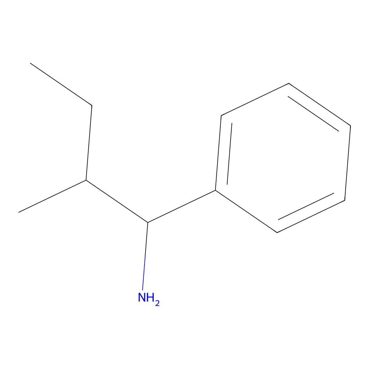 2-Methyl-1-phenylbutan-1-amine molecular structure, CAS 56640-53-0