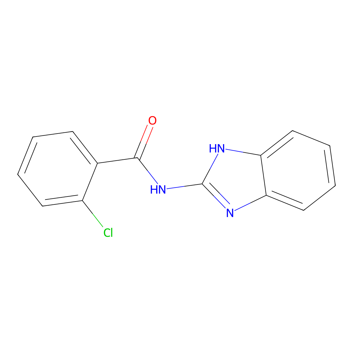 N-(1H-1,3-benzodiazol-2-yl)-2-chlorobenzamide molecular structure, CAS 56642-91-2