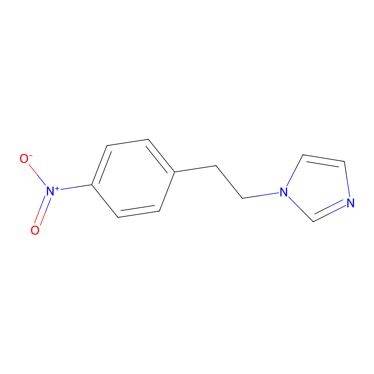 1-(4-nitrophenethyl)-1H-imidazole molecular structure, CAS 56643-91-5