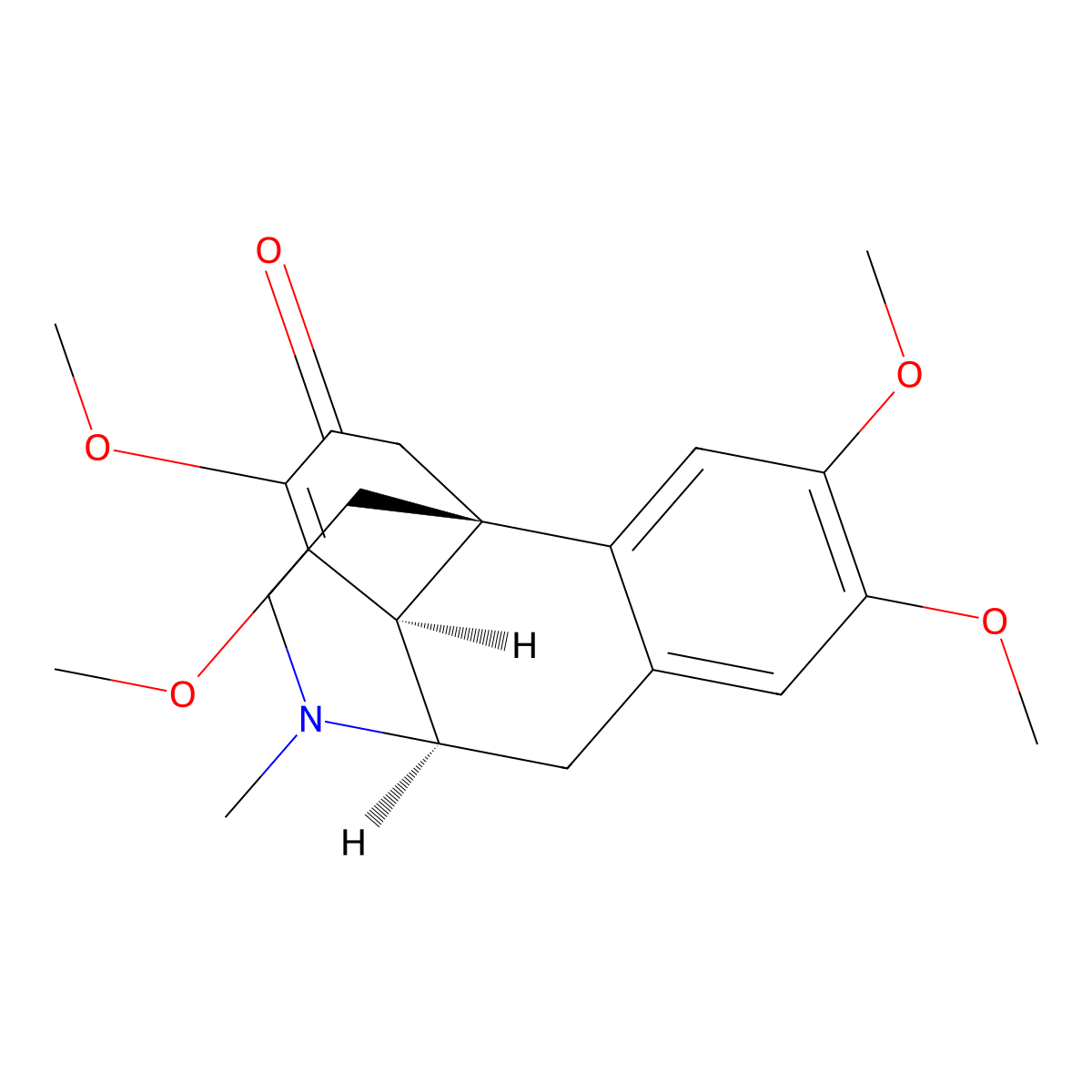 (1S,9R,10S)-4,5,11,12-tetramethoxy-17-methyl-17-azatetracyclo[7.5.3.01,10.02,7]heptadeca-2,4,6,11-tetraen-13-one molecular structure, CAS 56648-85-2