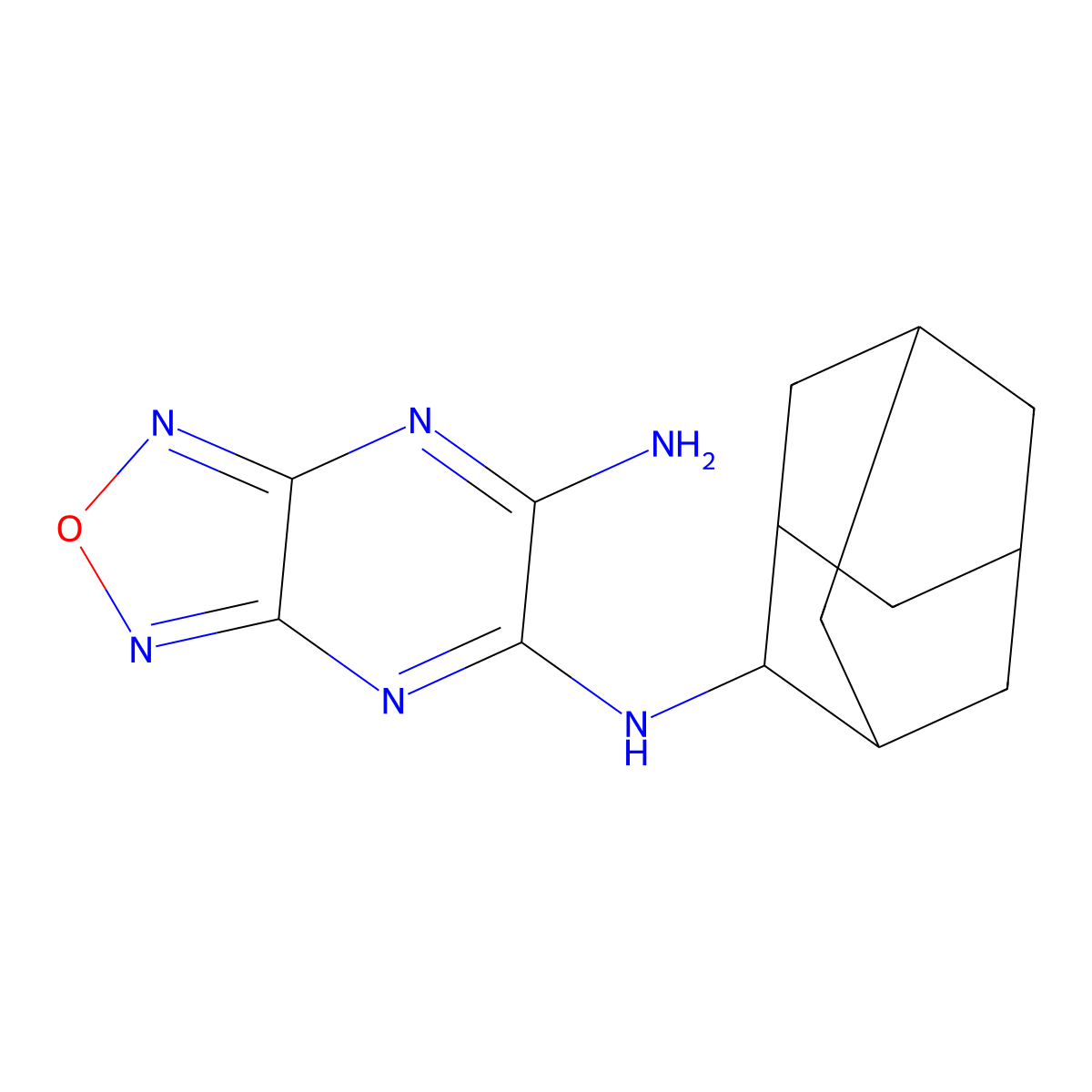 5-N-(2-adamantyl)-[1,2,5]oxadiazolo[3,4-b]pyrazine-5,6-diamine molecular structure, CAS 5665-19-0
