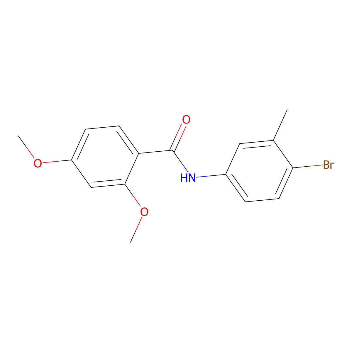 N-(4-bromo-3-methylphenyl)-2,4-dimethoxybenzamide molecular structure, CAS 5665-55-4