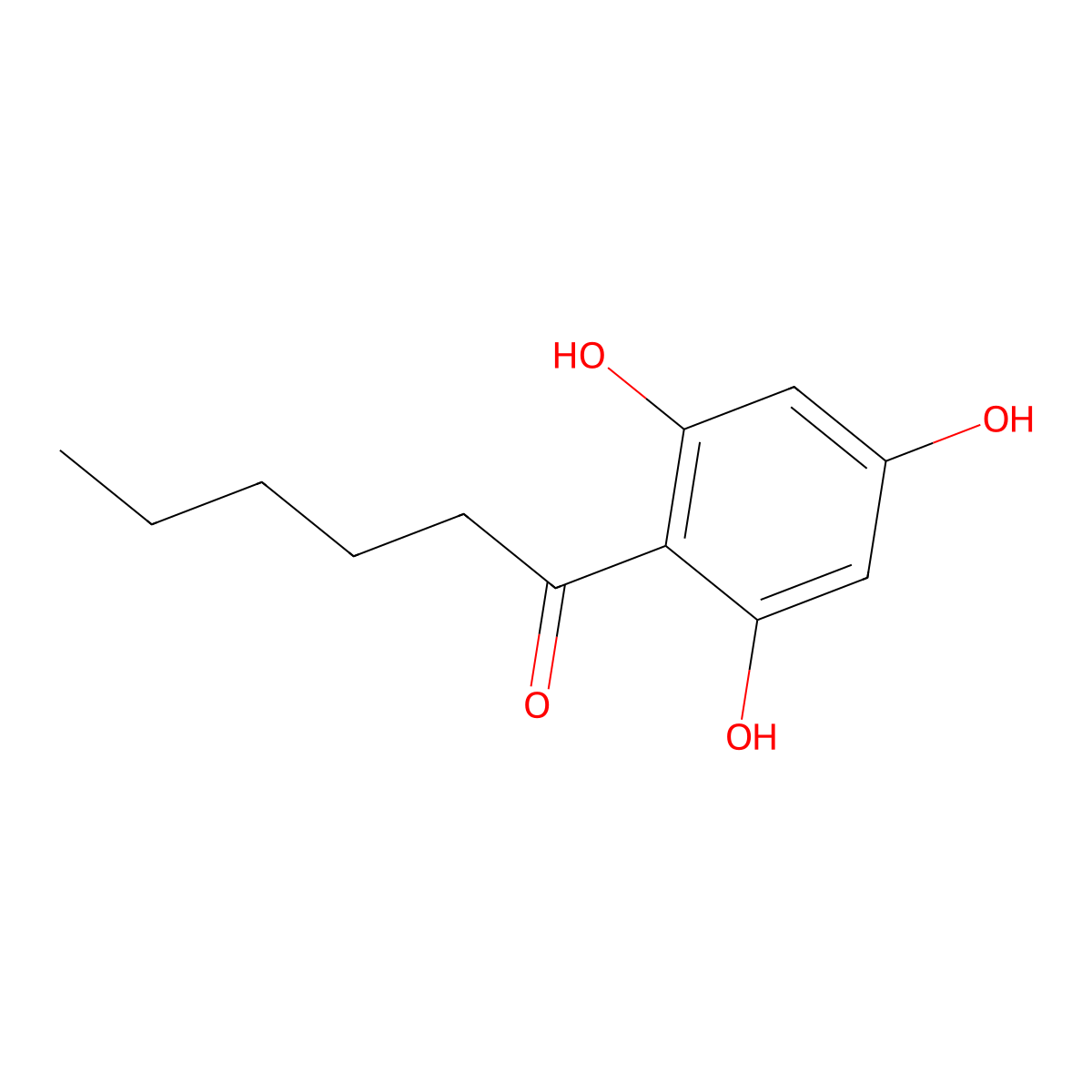 1-(2,4,6-Trihydroxyphenyl)hexan-1-one molecular structure, CAS 5665-89-4