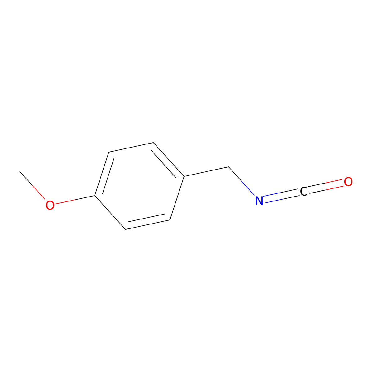 Isocyanic acid, p-methoxybenzyl- molecular structure, CAS 56651-60-6