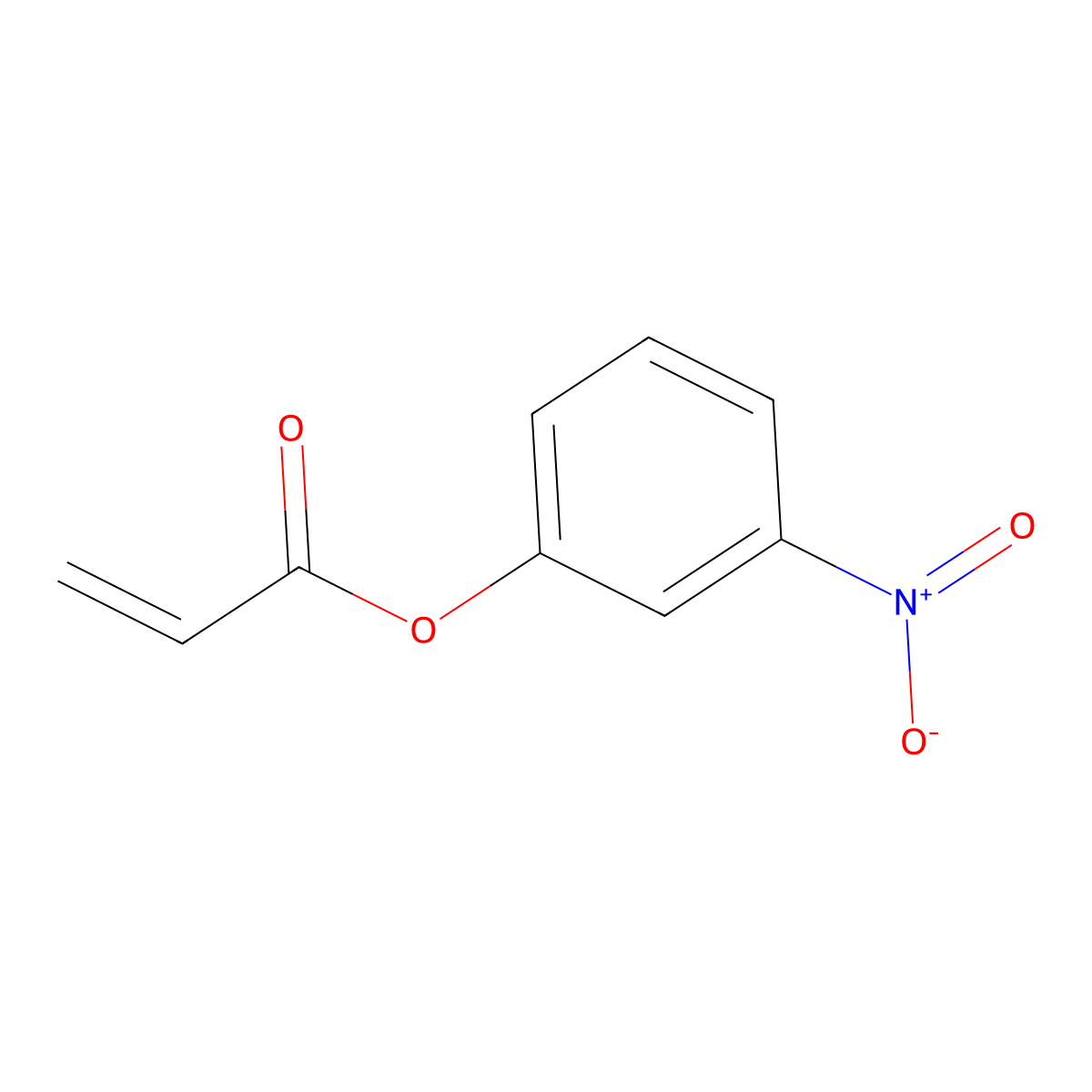 3-Nitrophenyl prop-2-enoate molecular structure, CAS 56652-37-0