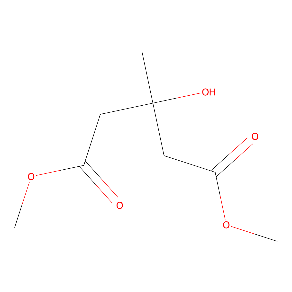 Dimethyl 3-hydroxy-3-methylglutarate molecular structure, CAS 56652-39-2