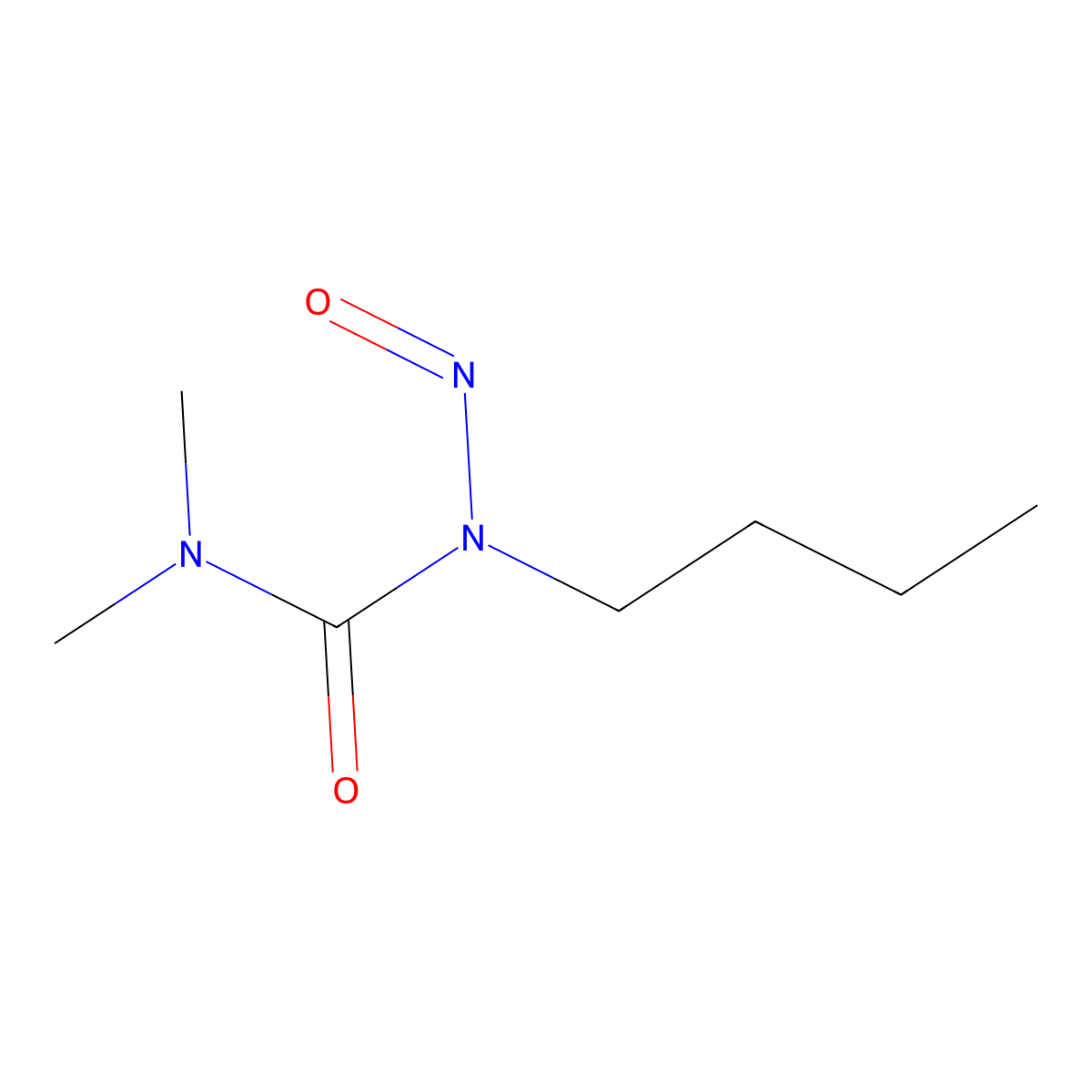 1-Butyl-3,3-dimethyl-1-nitrosourea molecular structure, CAS 56654-53-6