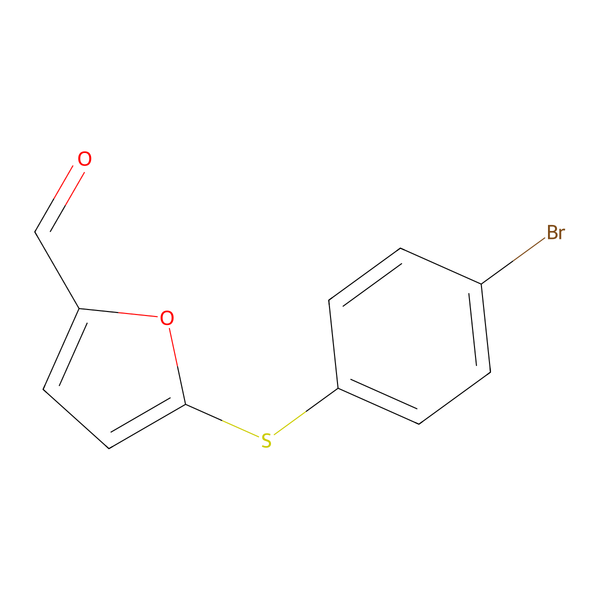 5-[(4-Bromophenyl)sulfanyl]-2-furaldehyde molecular structure, CAS 56656-94-1