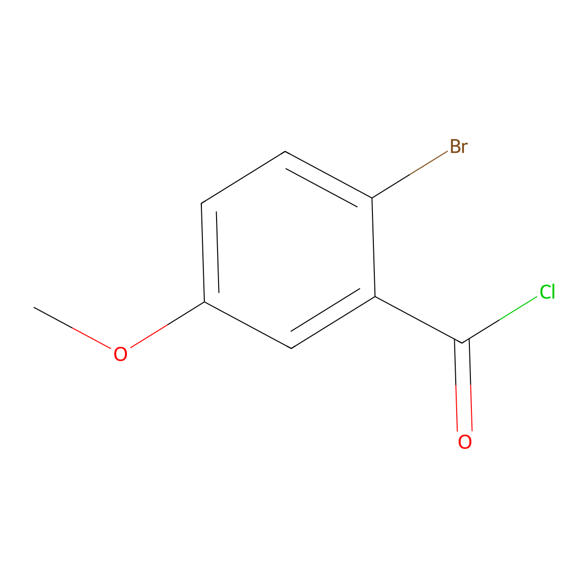 2-Bromo-5-methoxybenzoyl chloride molecular structure, CAS 56658-04-9