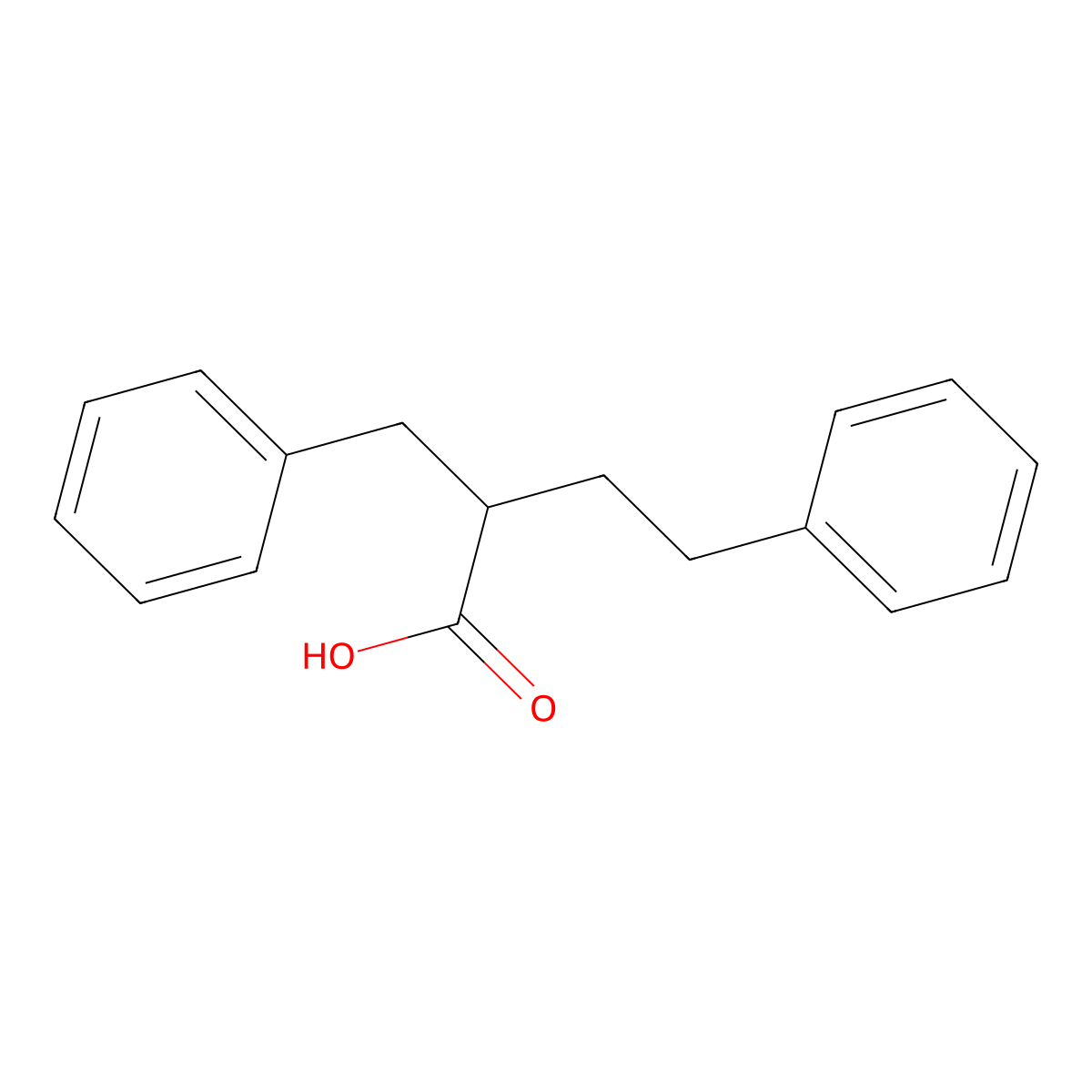 2-Benzyl-4-phenylbutanoic acid molecular structure, CAS 5666-05-7