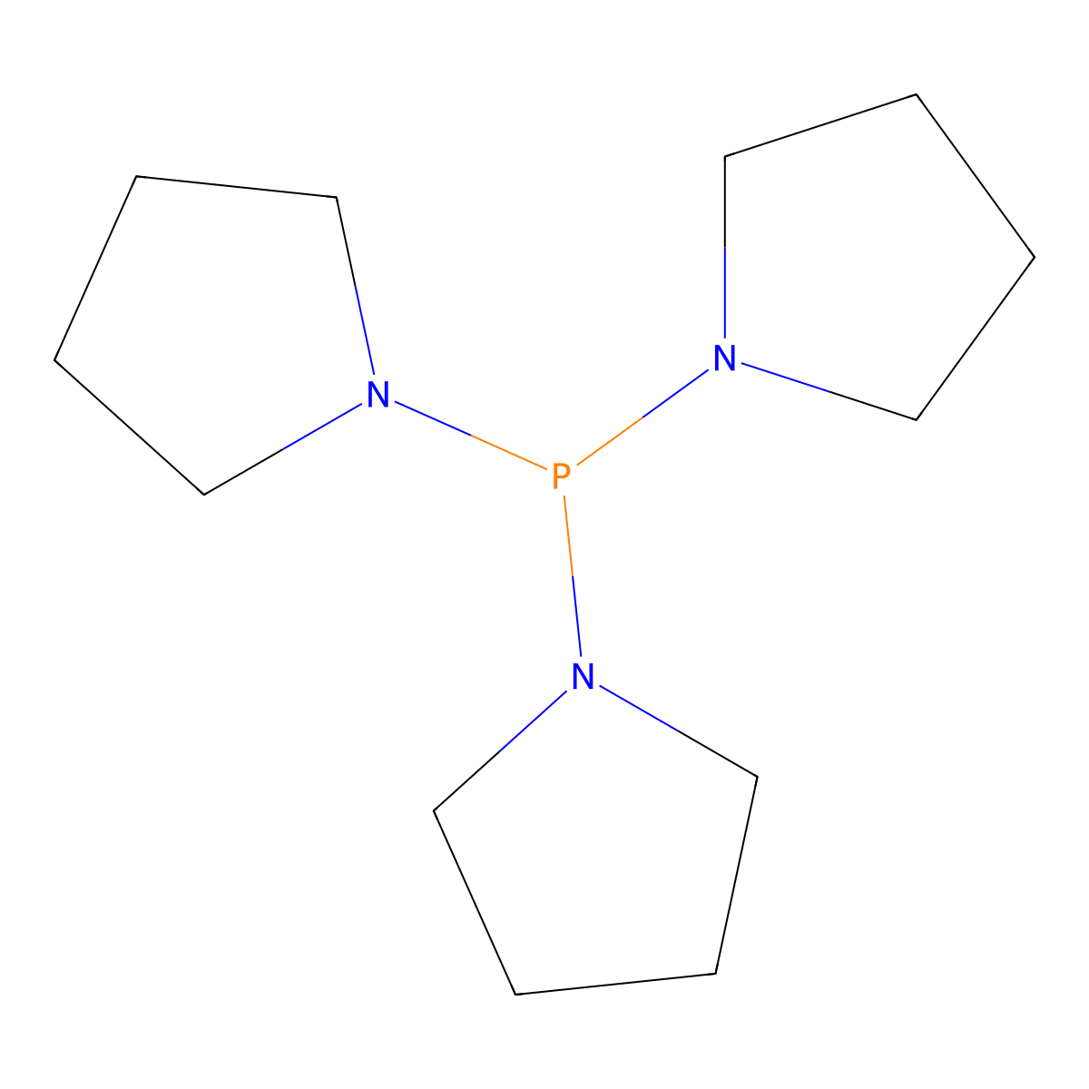 Tris(1-pyrrolidinyl)phosphine molecular structure, CAS 5666-12-6