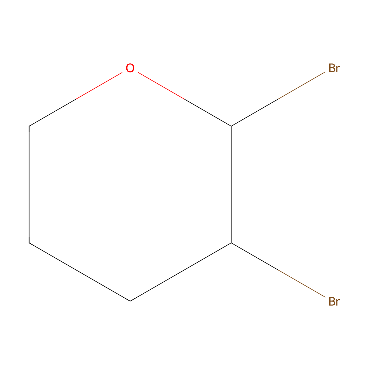 2,3-Dibromotetrahydro-2H-pyran molecular structure, CAS 56660-59-4
